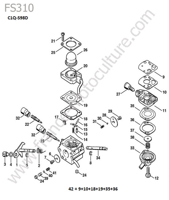 Carburateur c1q-s98d : STIHL - FS310
