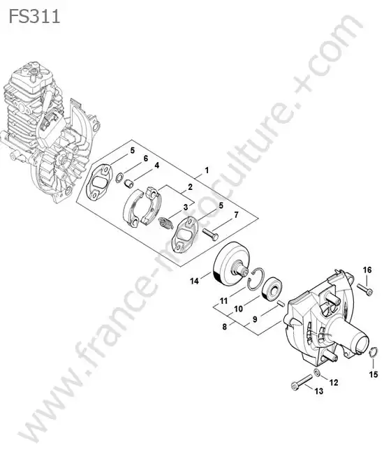 Vue éclatée (Embrayage) pour STIHL - FS311