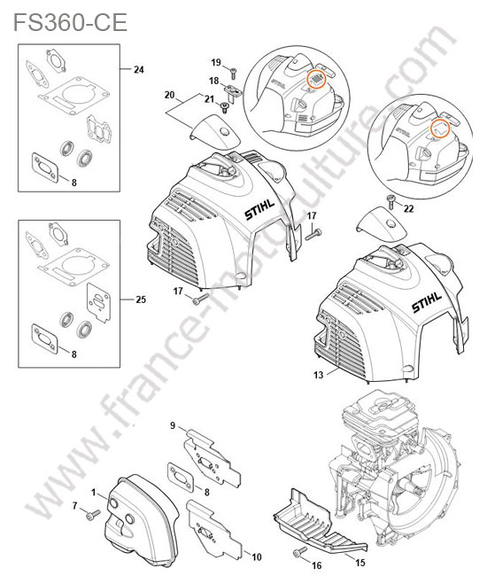 Echappement STIHL FS360-CE