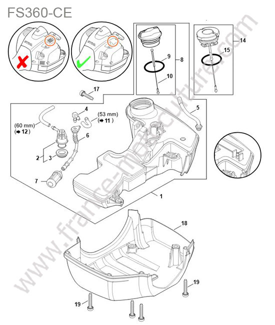 STIHL - FS360-CE : Reservoir