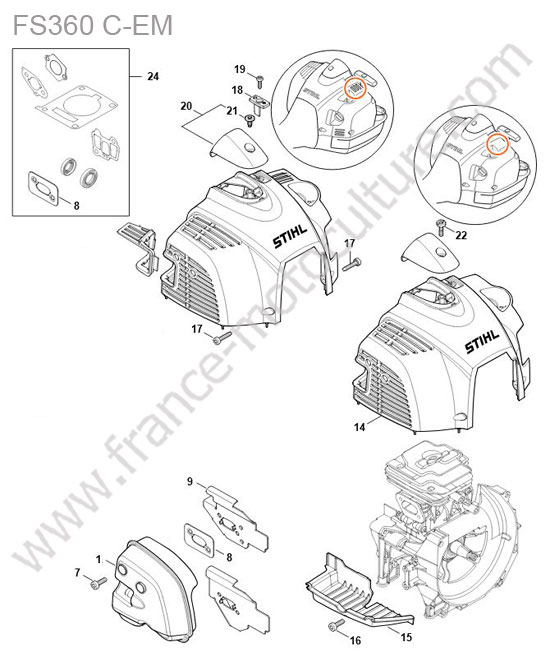Silencieux STIHL FS360-CEM