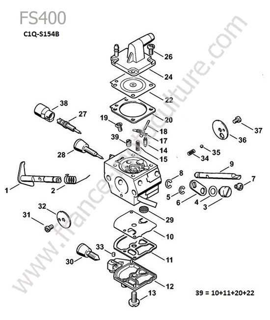 Carburateur c1q-s154b : STIHL - FS400