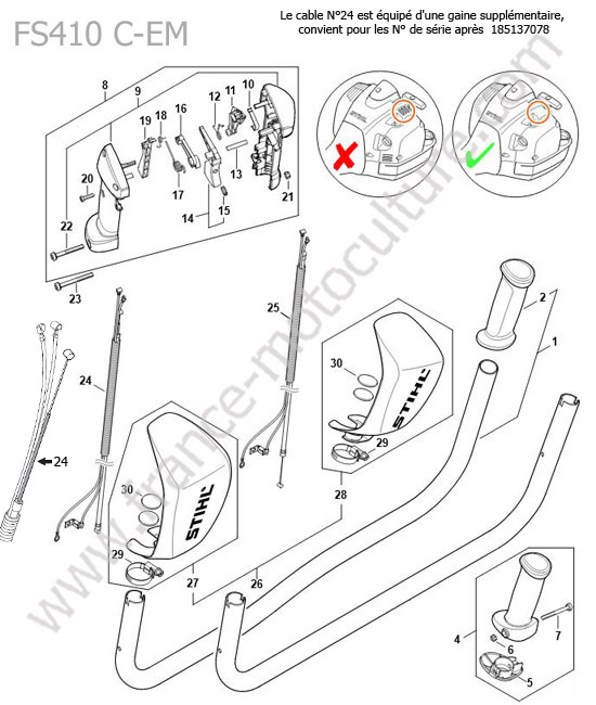 Poignee / accelerateur STIHL FS410