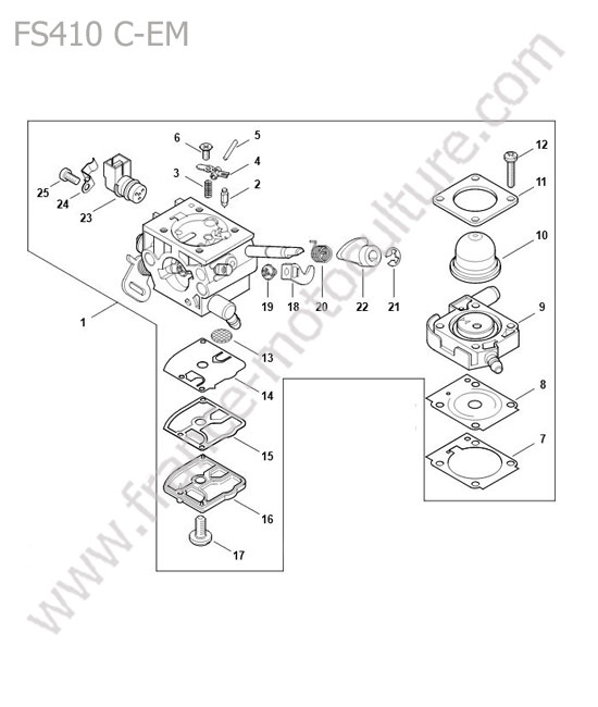 Carburateur 414754 STIHL FS410