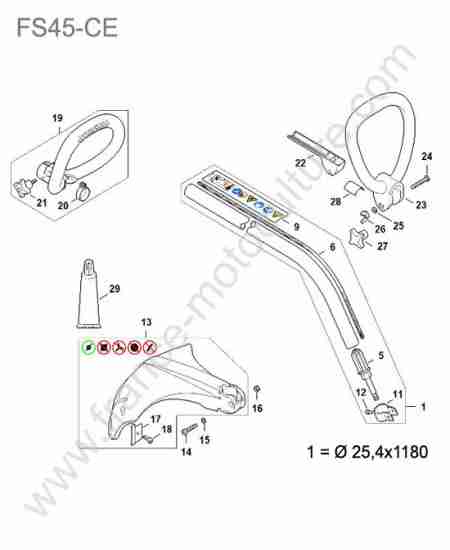 STIHL - FS45-CE : Tube / poignee