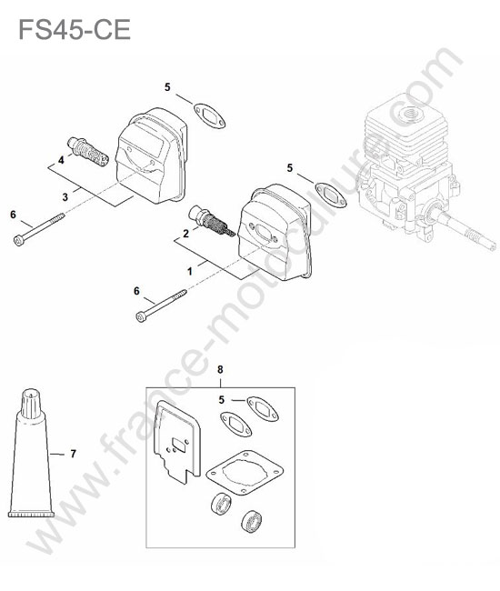 Silencieux STIHL FS45-CE