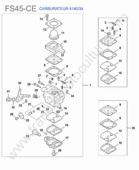 STIHL - FS45-CE : Carburateur 414034