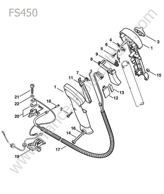Poignee  accelerateur STIHL FS450