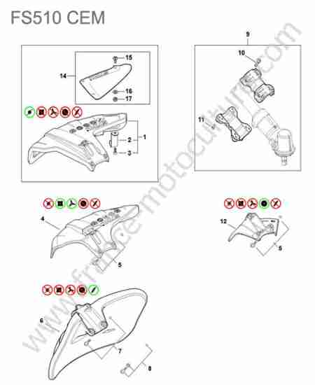 STIHL - FS510 : Capot