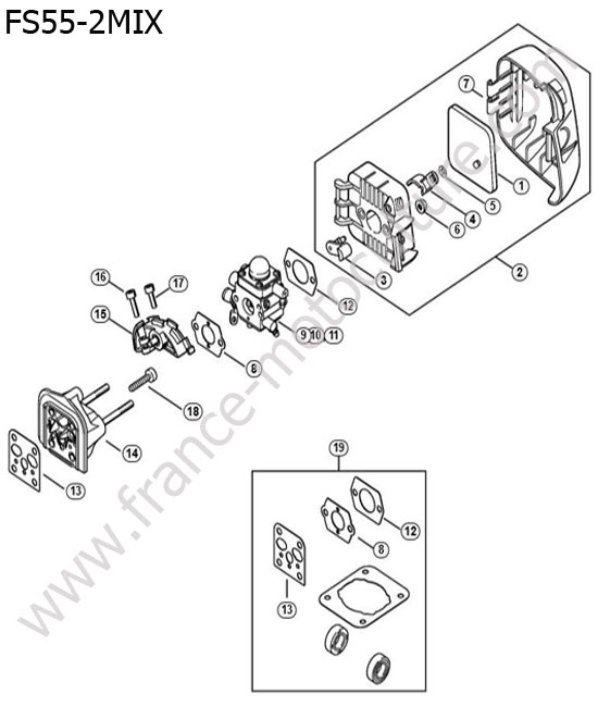 Admission STIHL FS55-2MIX