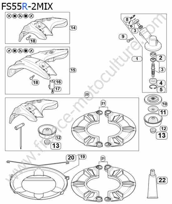 STIHL - FS55-R2MIX : Reducteur 1