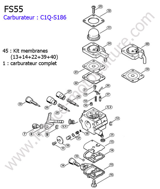 Carburateur 2 STIHL FS55