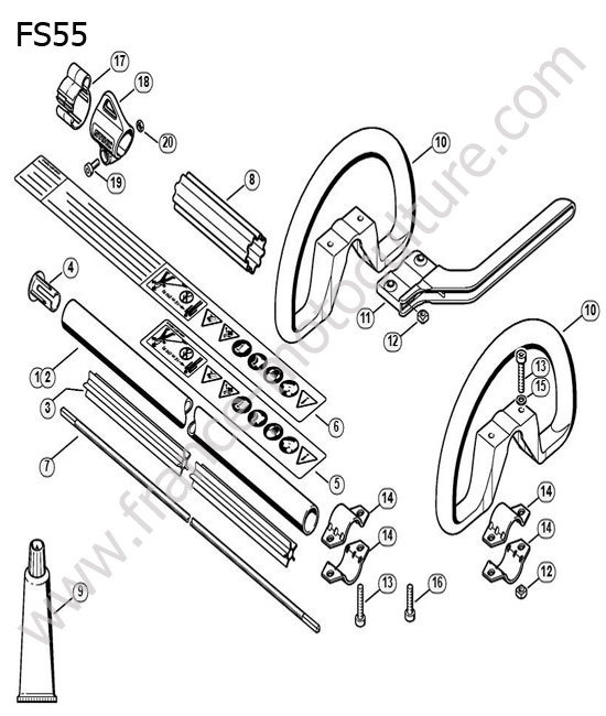 Tube / poignee STIHL FS55