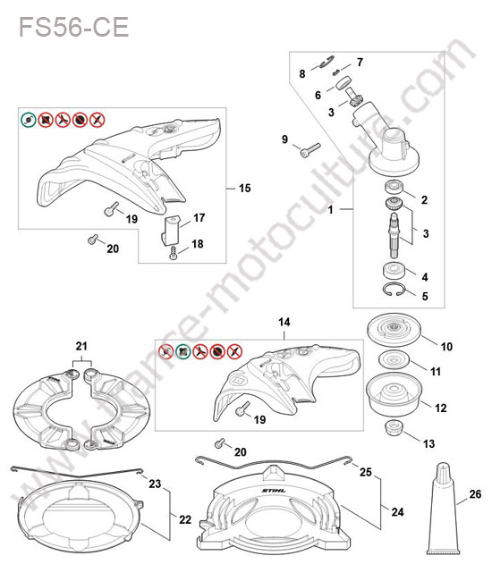 Reducteur / capot protecteur STIHL FS56-C