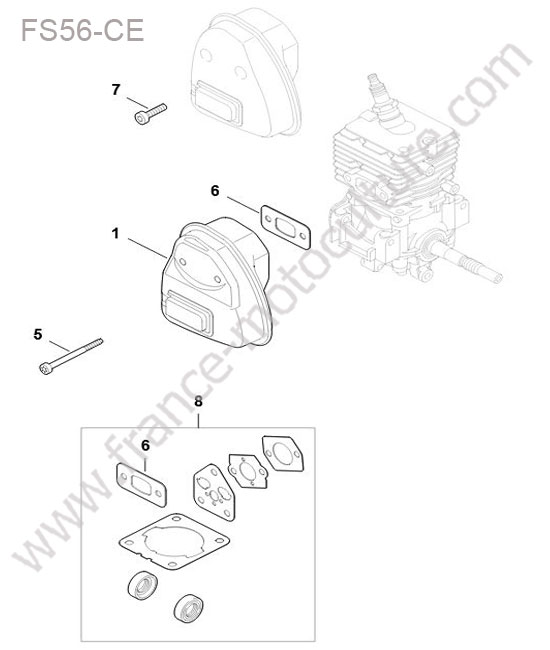 Echappement STIHL FS56-C