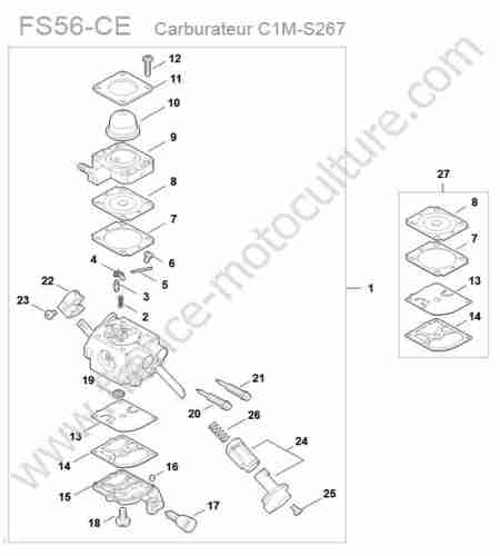 STIHL - FS56-C : Carburateur c1m-s267