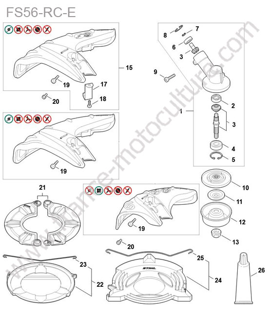 Reducteur / capot protecteur STIHL FS56-RC