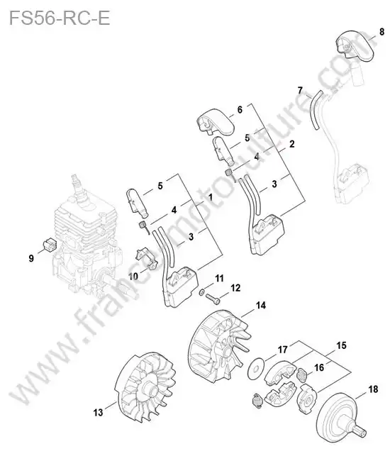 Allumage / embrayage STIHL FS56-RC