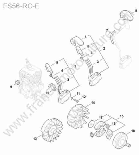 STIHL - FS56-RC : Allumage / embrayage