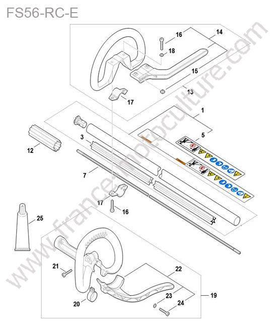 Tube  poignee STIHL FS56-RC