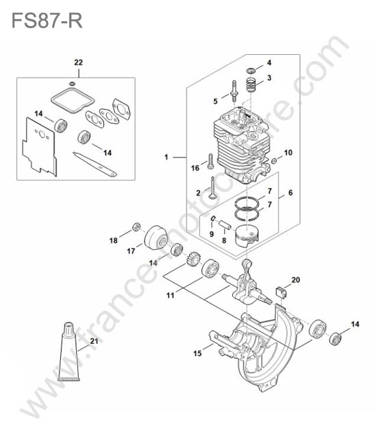 Cylindre / piston / vilebrequin STIHL FS87-R