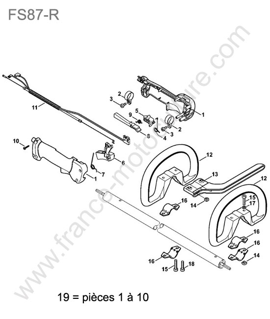 Poignee STIHL FS87-R