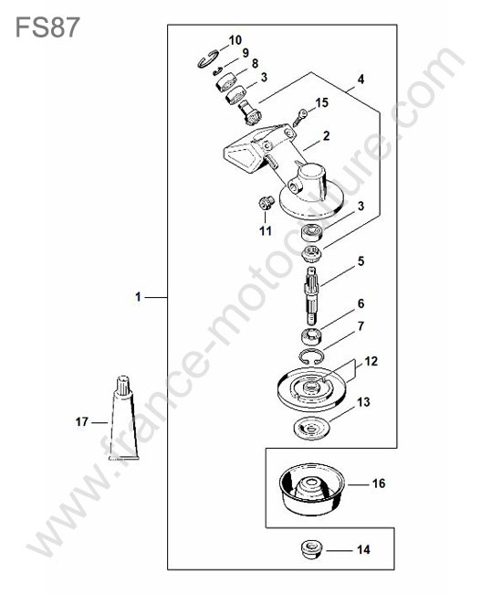 Renvoi angle STIHL FS87
