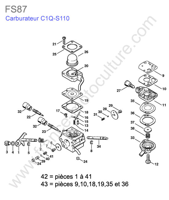 Carburateur c1q-s110 STIHL FS87