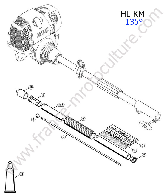 Tube (0/135°) STIHL HL-KM