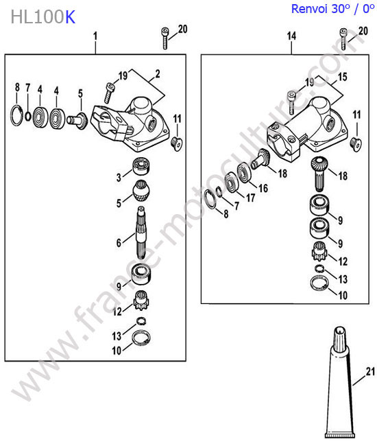 Renvoi angle 0/30° STIHL HL100-K
