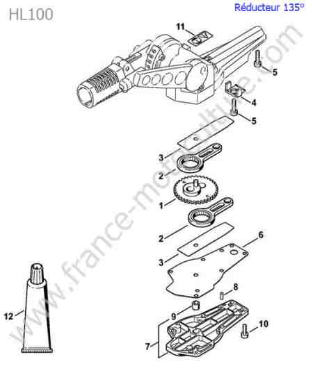 STIHL - HL100 : Reducteur 135 degres