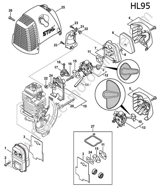 Admission / echappement STIHL HL95