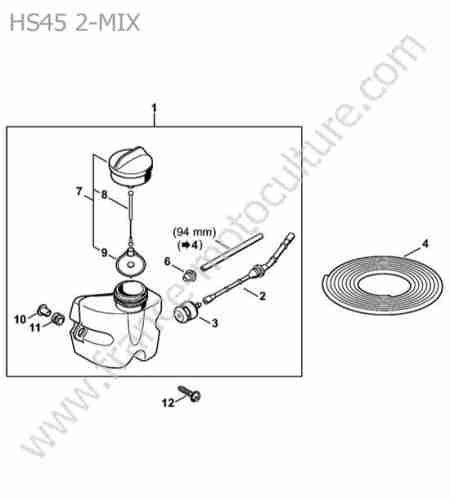 STIHL - HS45-2MIX : Reservoir carburant