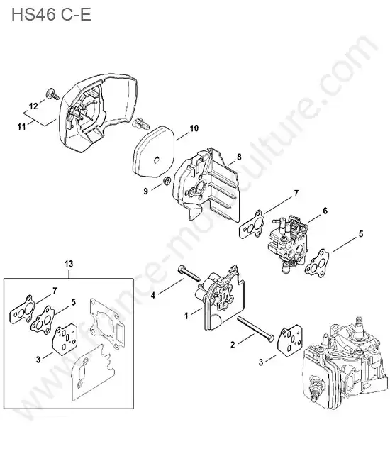 Admission / filtre air STIHL HS46-2