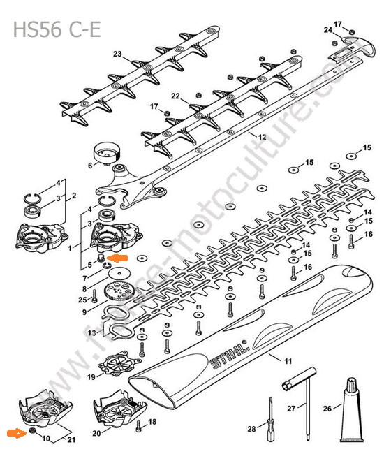 Reducteur / couteaux STIHL HS56