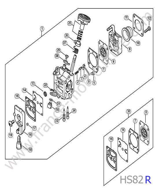 Carburateur 1 STIHL HS82R