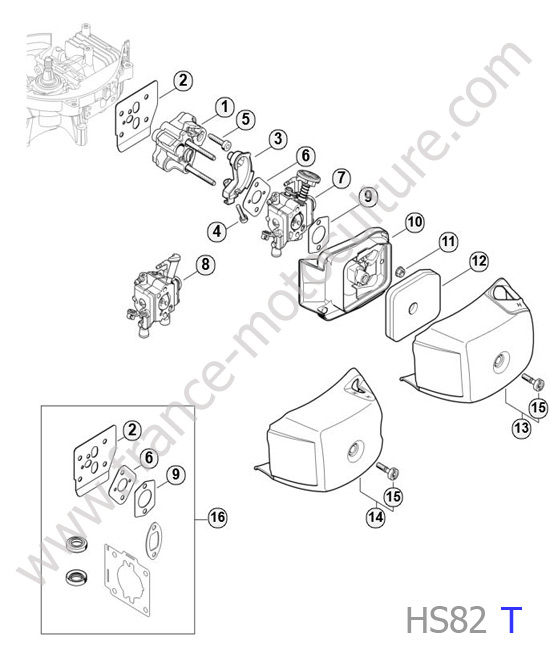 Carburateur / Filtre air STIHL HS82T