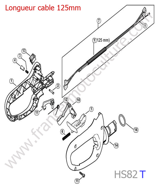 Poignee commande 2 STIHL HS82T