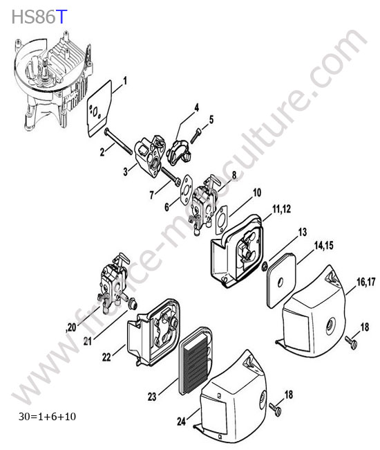 Admission / filtre air STIHL HS86T