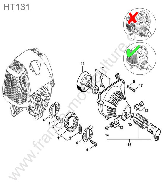 Embrayage STIHL HT131