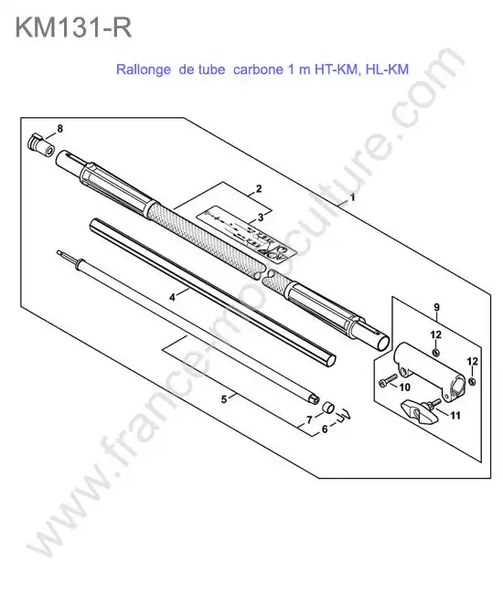 Rallonge tube carbone 1m STIHL KM131-R