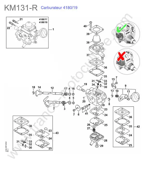 Carburateur 4180/19 STIHL KM131-R
