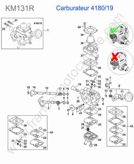 STIHL - KM131 : Carburateur 4180/19