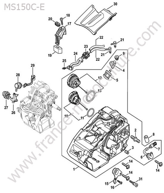 Carter moteur STIHL MS150-CE