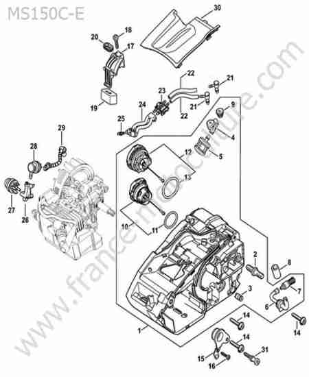 STIHL - MS150-CE : Carter moteur