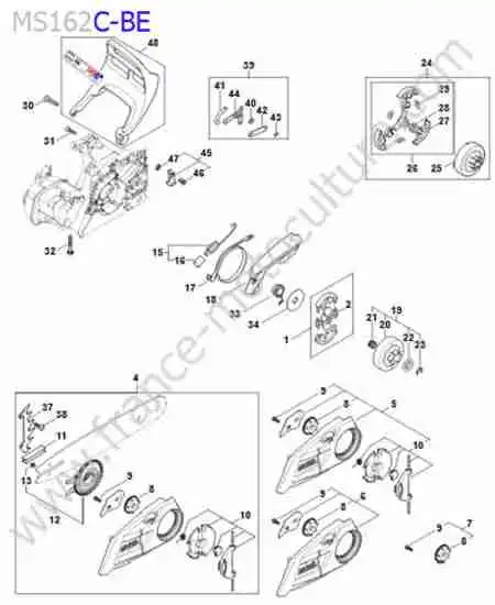 STIHL - MS162-2 : Embrayage