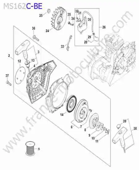 STIHL - MS162-2 : Lanceur / allumage