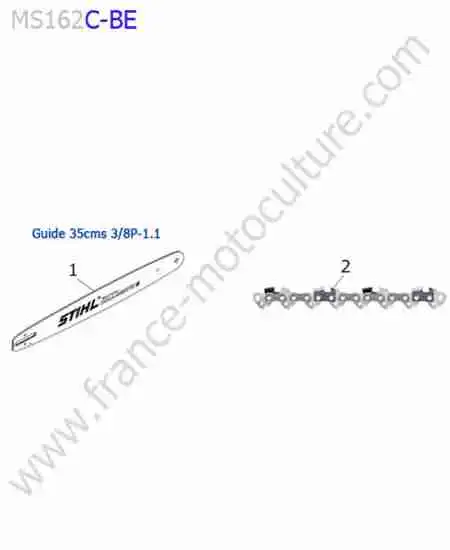 STIHL - MS162-2 : Guide / chaine