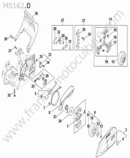 STIHL - MS162-3 : Embrayage / frein chaine