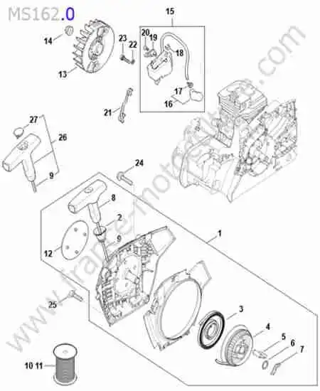 STIHL - MS162-3 : Lanceur / allumage